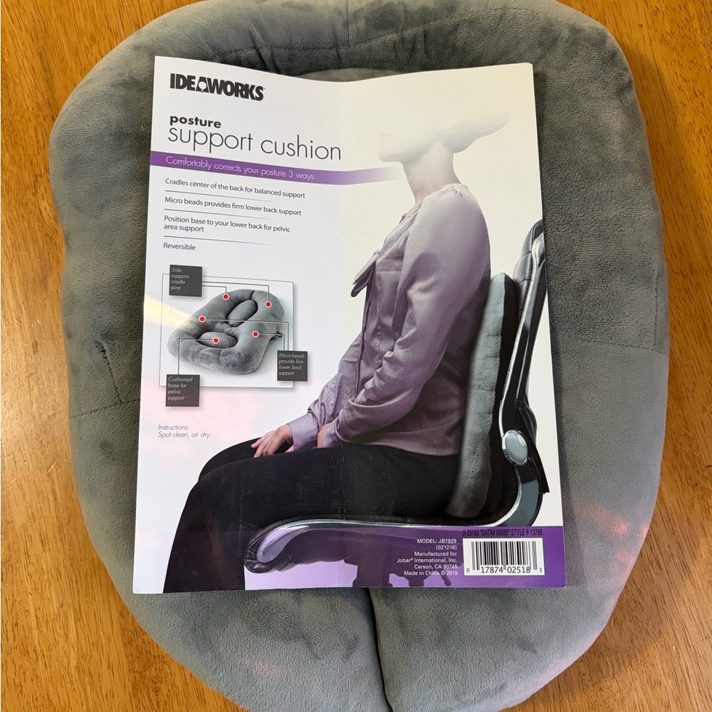 Gray Posture Support Cushion